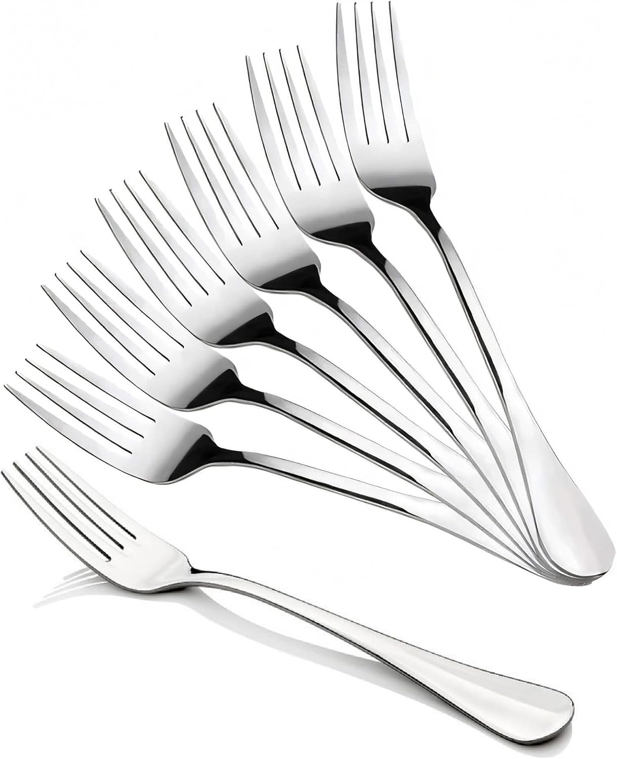 HornTide 20-Piece Dinner Forks Set 4 Tines Table Fork Flatware Stainless Steel Mirror Polishing 7-Inch 18cm for Home, Kitchen and Restaurant
