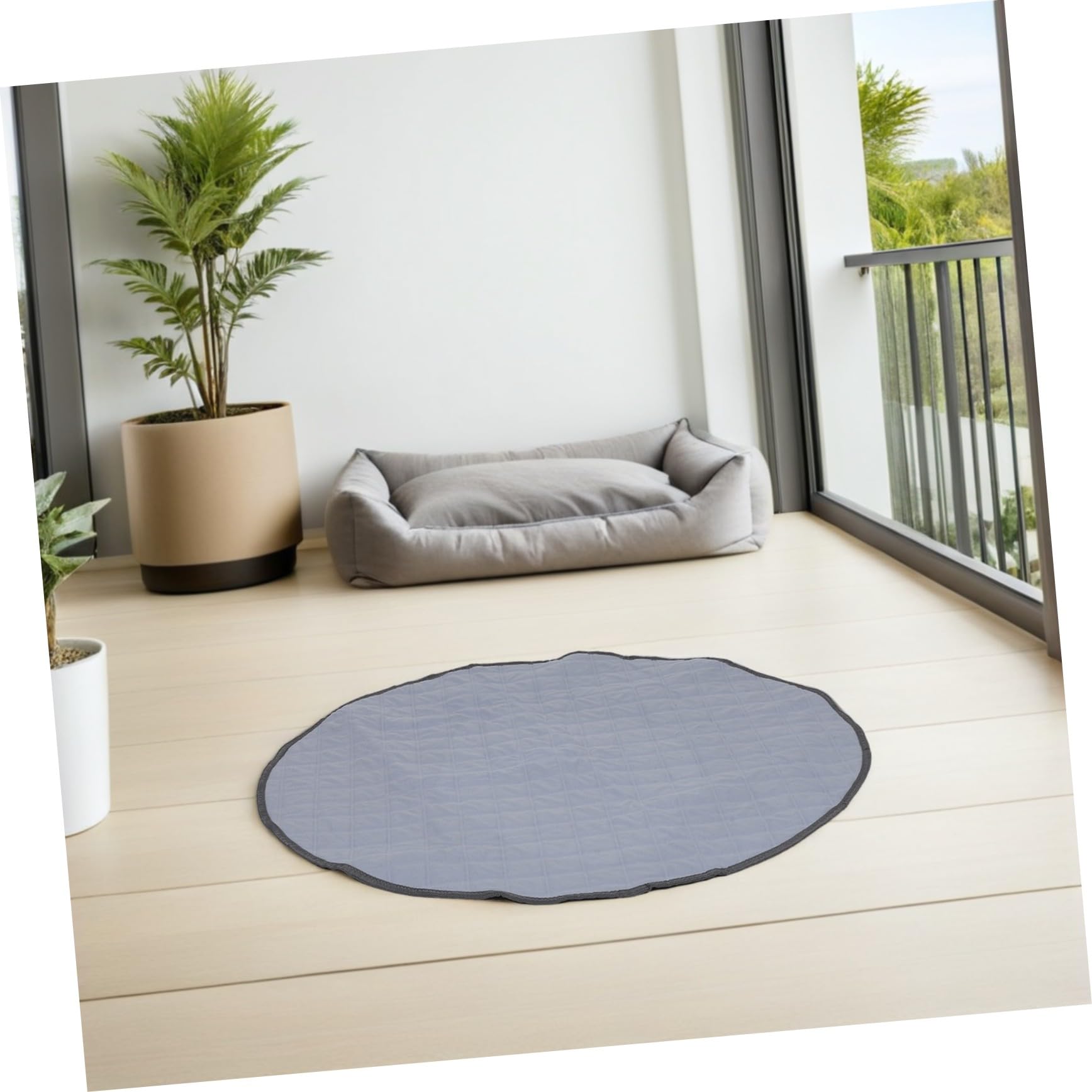 iplusmile Traverse Lavabili Per Cani e Piccoli Animali Tappetini Igienici Rotondi Riutilizzabili Assorbenti e Antiscivolo Pad Toilette Per Addestramento Cucciolotti Gatti Conigli e Porcellin