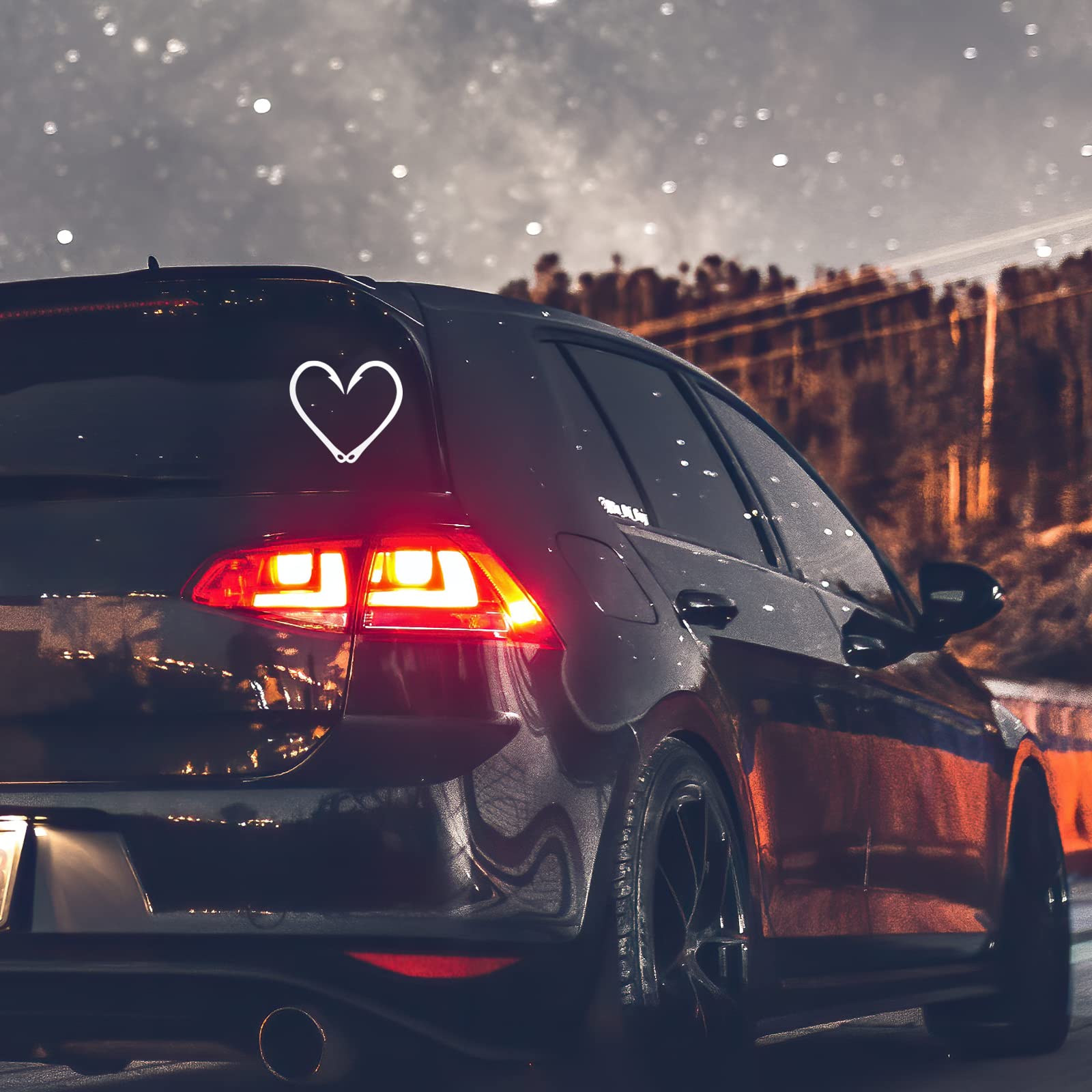 Fishing Hook Heart Love Sticker Decal Notebook Car Laptop 6