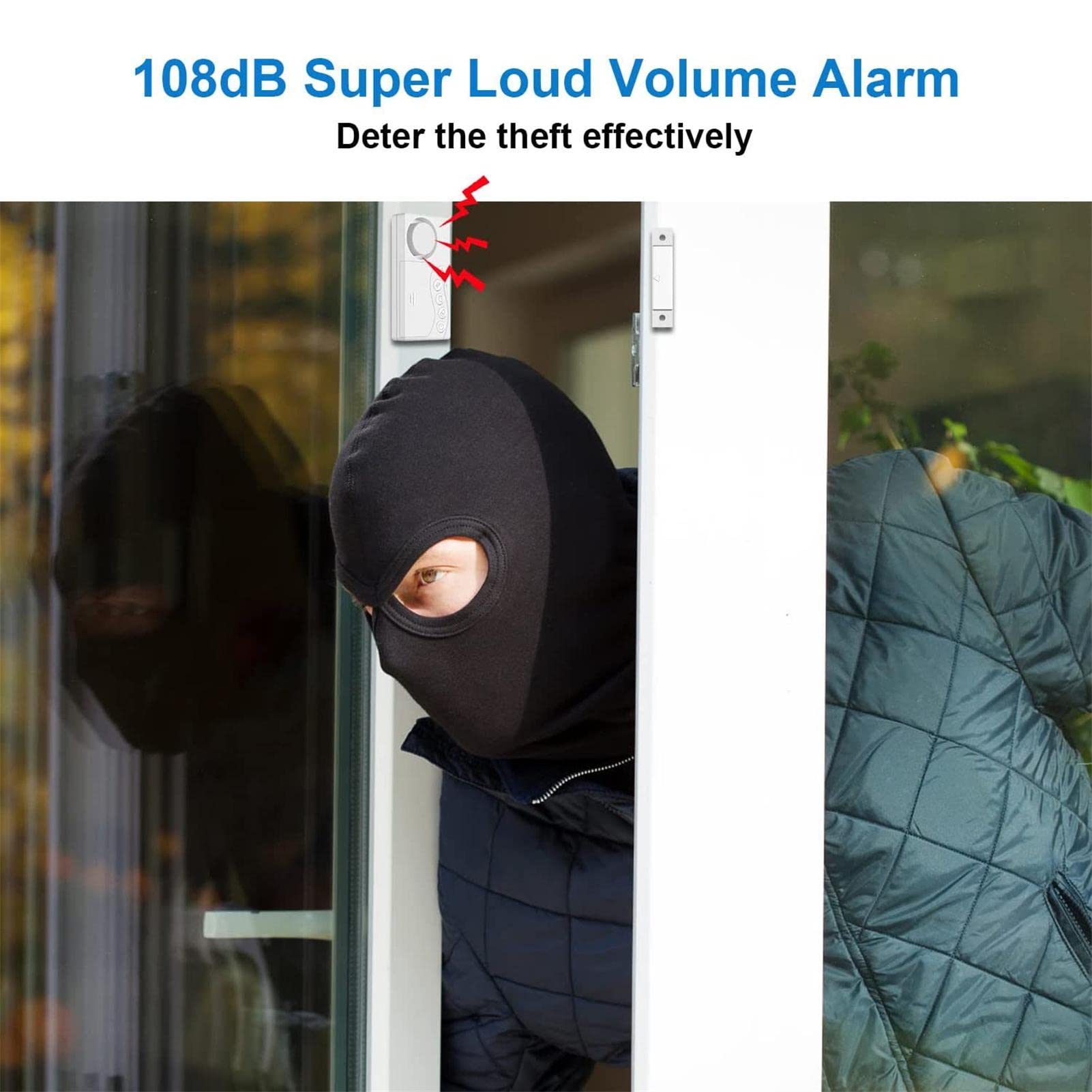 4 alarmas inalámbricas para frigorífico, alarma antirrobo puerta, 4 en 1, alarma inalámbrica para ventana, timbre puerta, detector seguridad para el hogar, alarma puerta abierta