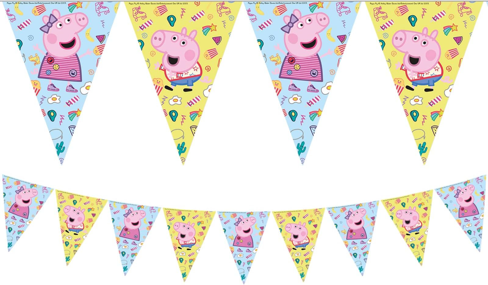 Peppa Pig Party Flag Banner