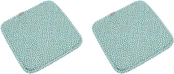 Kitchen Chair Pads Square Bar Stool Seat Cushion with Ties Breathable Stool Cushion Cover Barstool Cushion Seat Pad,11x11 inch-Green