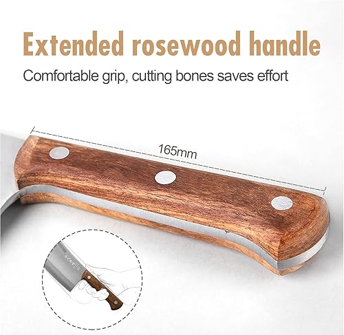 Miniatura 5 de Cuchillo de carnicero resistente SHI BA ZI ZUO para cortar huesos, cuchillo de cocina resistente