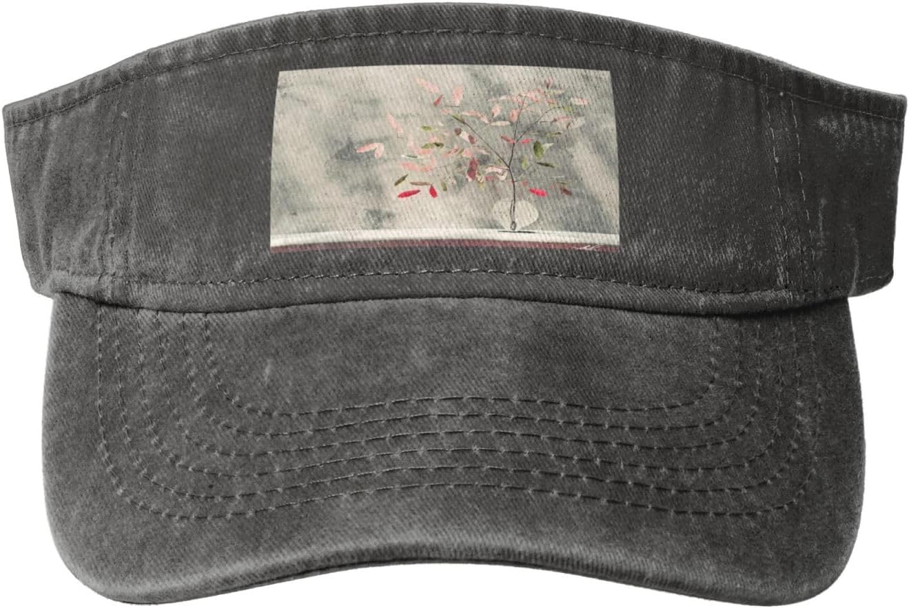 Sun Hats for Men Women Summer Sport Empty top Baseball Cotton with for Beach, Summer, Still Life of Tree Branches Black