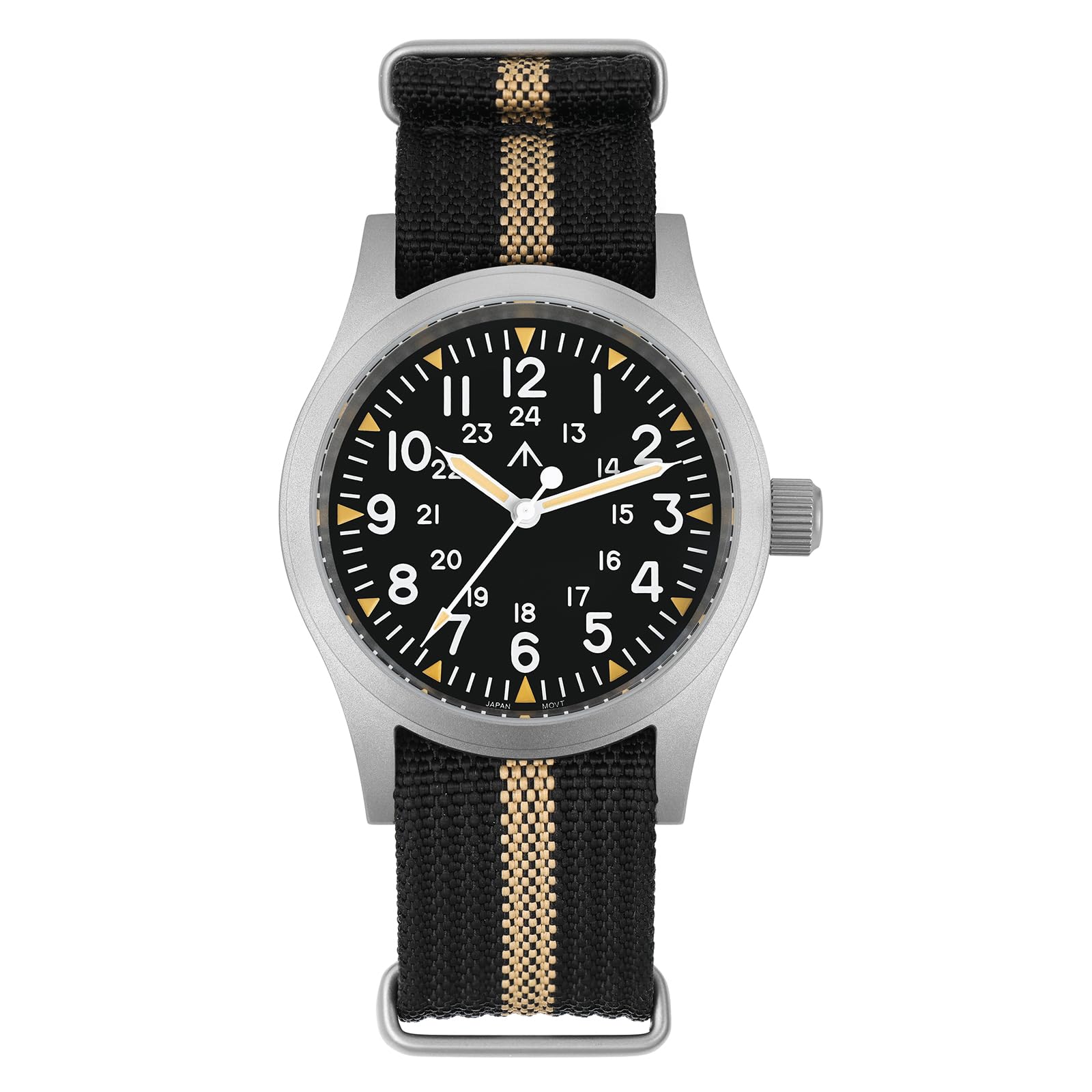 Militado ML05 38mm VH31 Quartz Watch - Domed Sapphire Crystal Field Watch C3 Super Luminous Retro Sweep Wrist Watch for Men 100M Waterproof — view 10