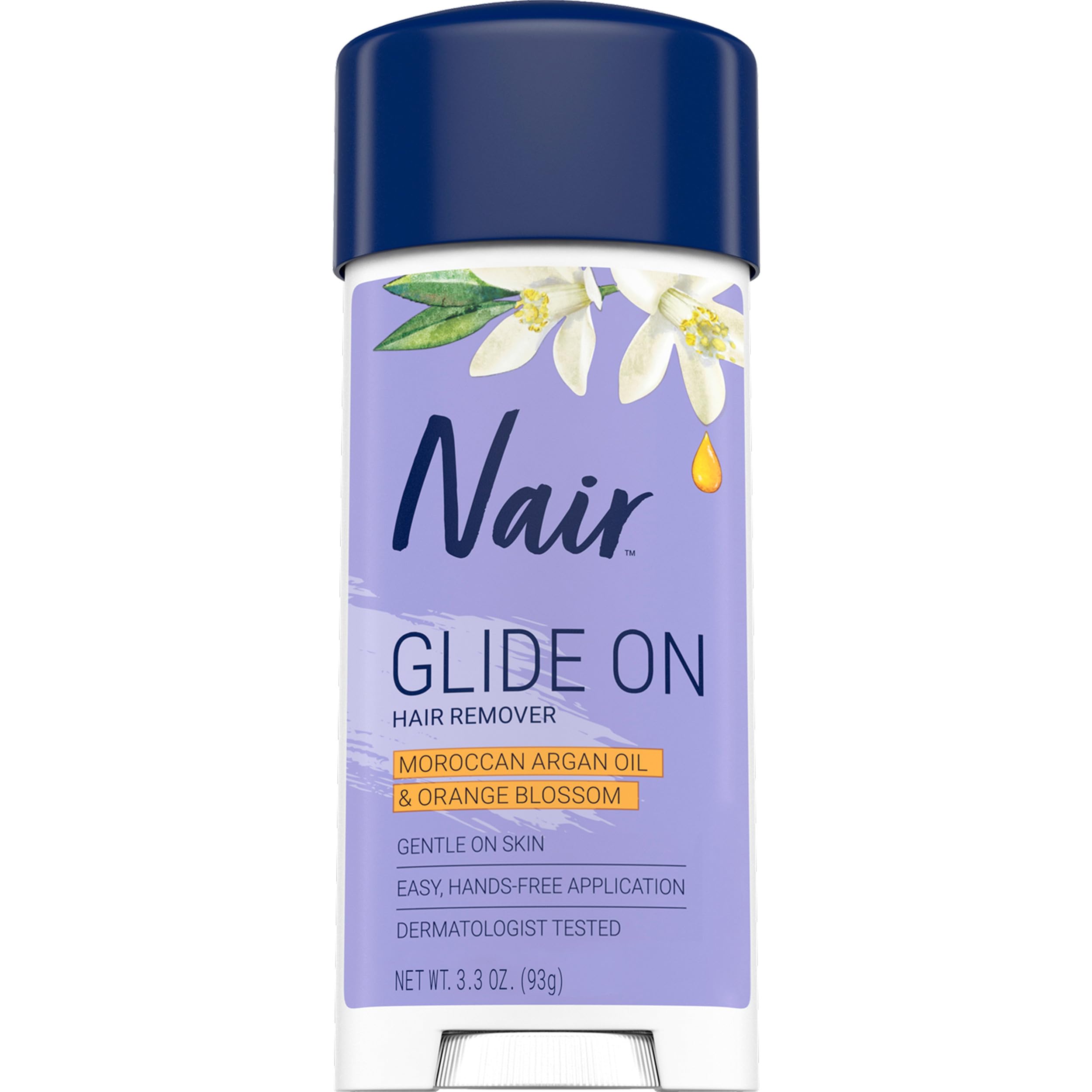 Nair Hair Remover Glides Away Nourish With Argan Oil 3.3 Ounce 97ml, pink, 3.3 Ounce (Pack of 1)