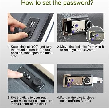Real Paper Transfer Book Safe, Hollow with Secret Hidden Compartment, Combination Lock, 8.762 (Alice-Combination)