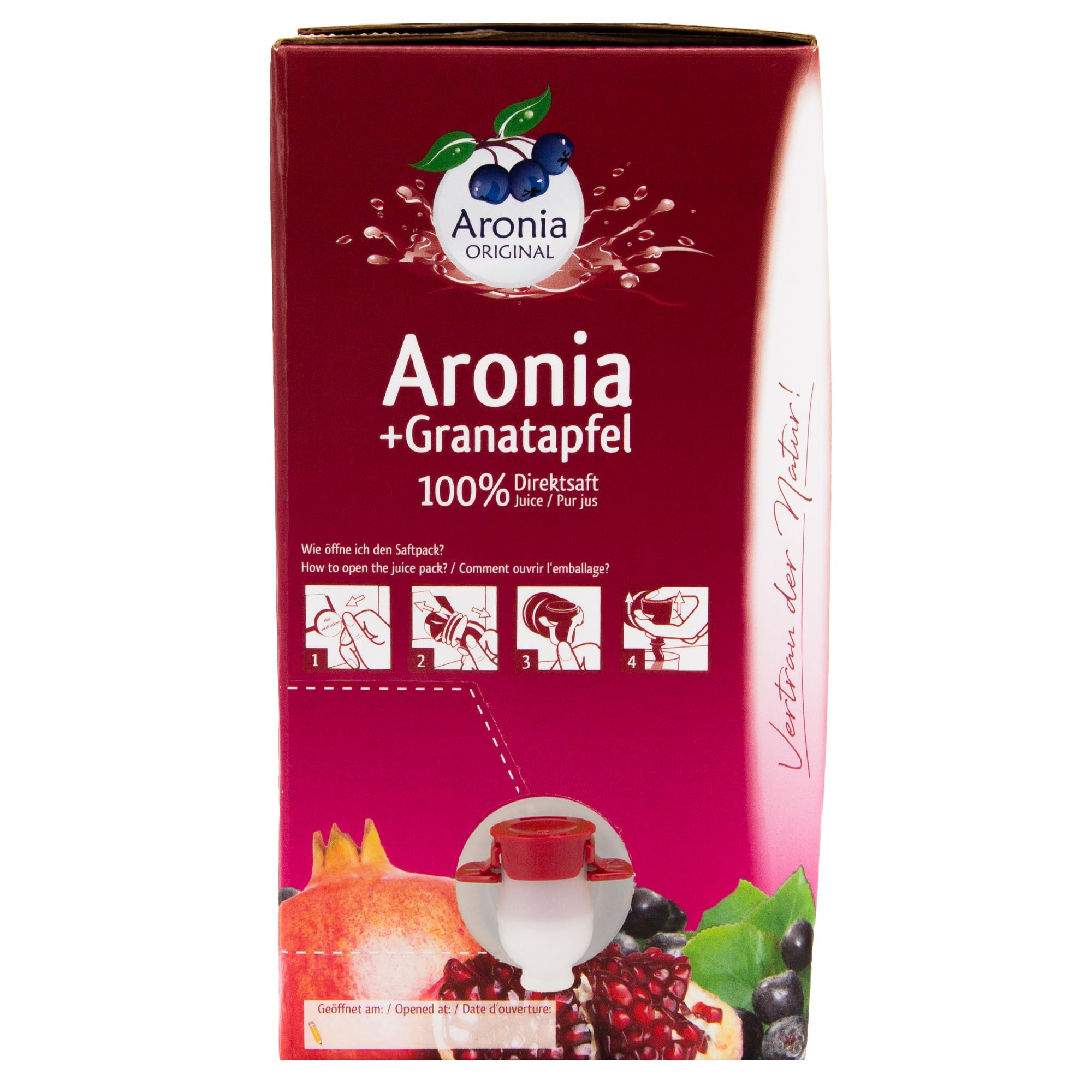 Aronia ORIGINAL Bio Aronia + Granatapfel Muttersaft | 3 Liter Direktsaft | Vegan, ohne Konservierungsstoffe, ohne Zuckerzusatz (lt. Gesetz) (Packung mit 2)