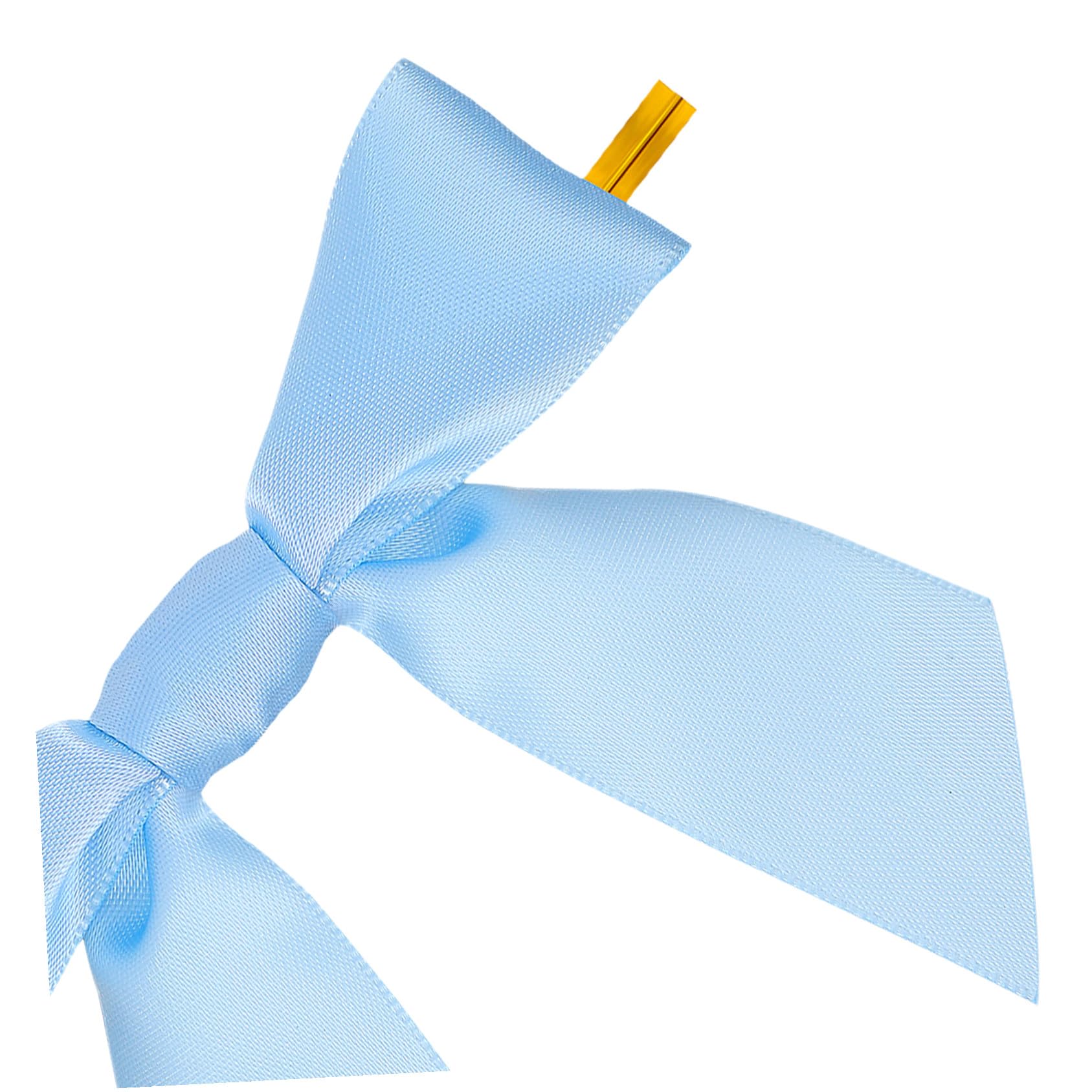 100 Pezzi Fiocchi Mini Pre-legati Azzurri per Confezioni Regalo Decorazioni per Sacchetti e Accessori Te Fiocchi con Filo per Chiusura Sacchetti e Decorazioni per Feste e Matrimoni