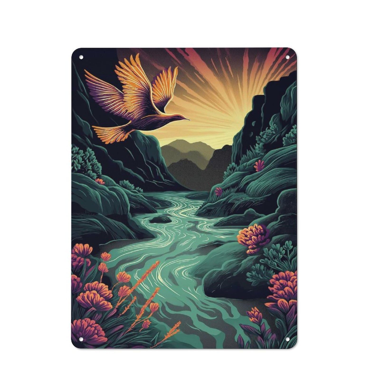 Junmoney Style-23 Metal Wall Sign 40X30cm Featuring Grand Canyon National Park For Hallway Wall, For Vintage Wall Decor Fans, For Cafés, Pubs And Restaurants