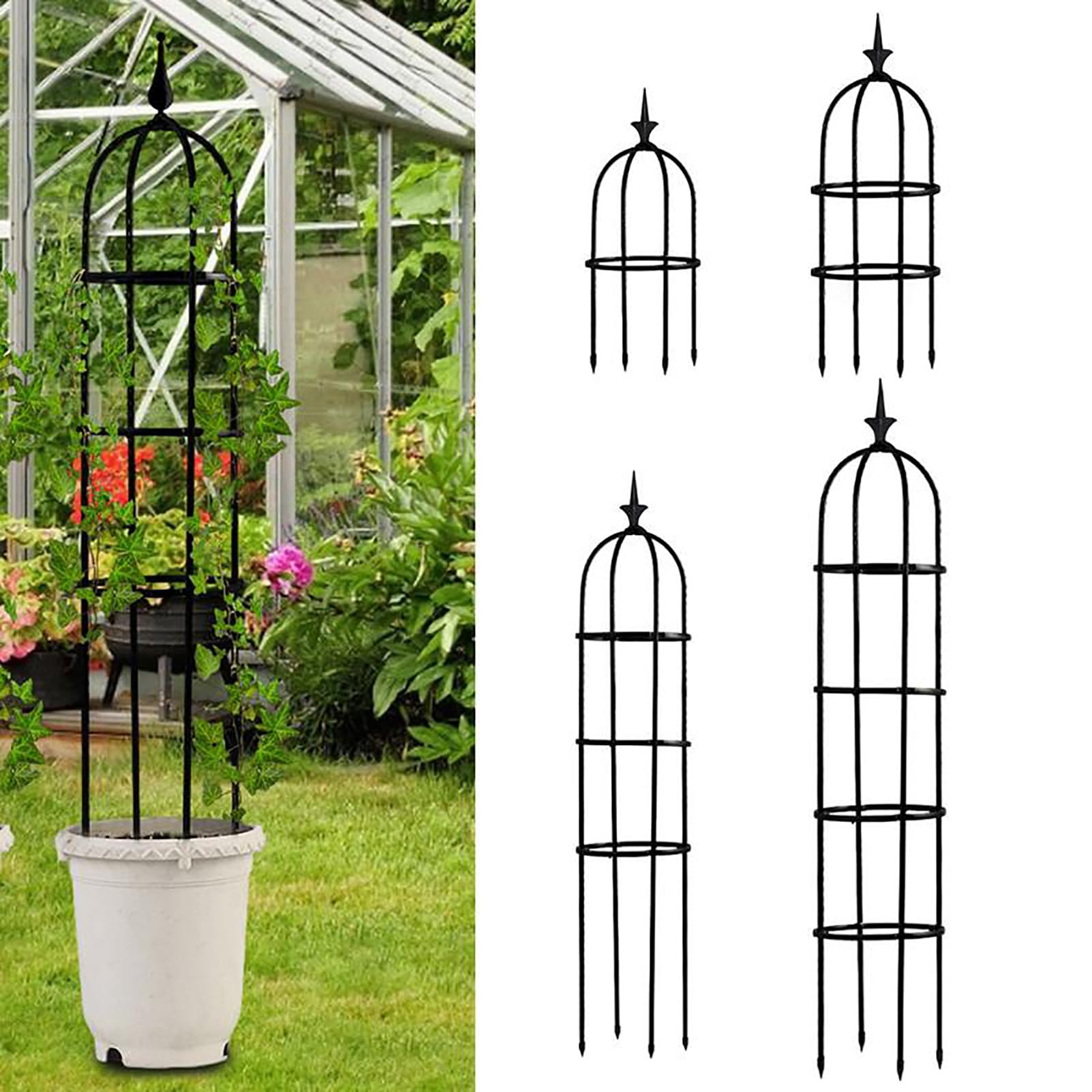 Telaio di supporto per piante rampicanti in vaso per interni ed esterni, supporto per viti, traliccio da giardinaggio, confezione da 3 pezzi, design a nido d'ape, in confezione