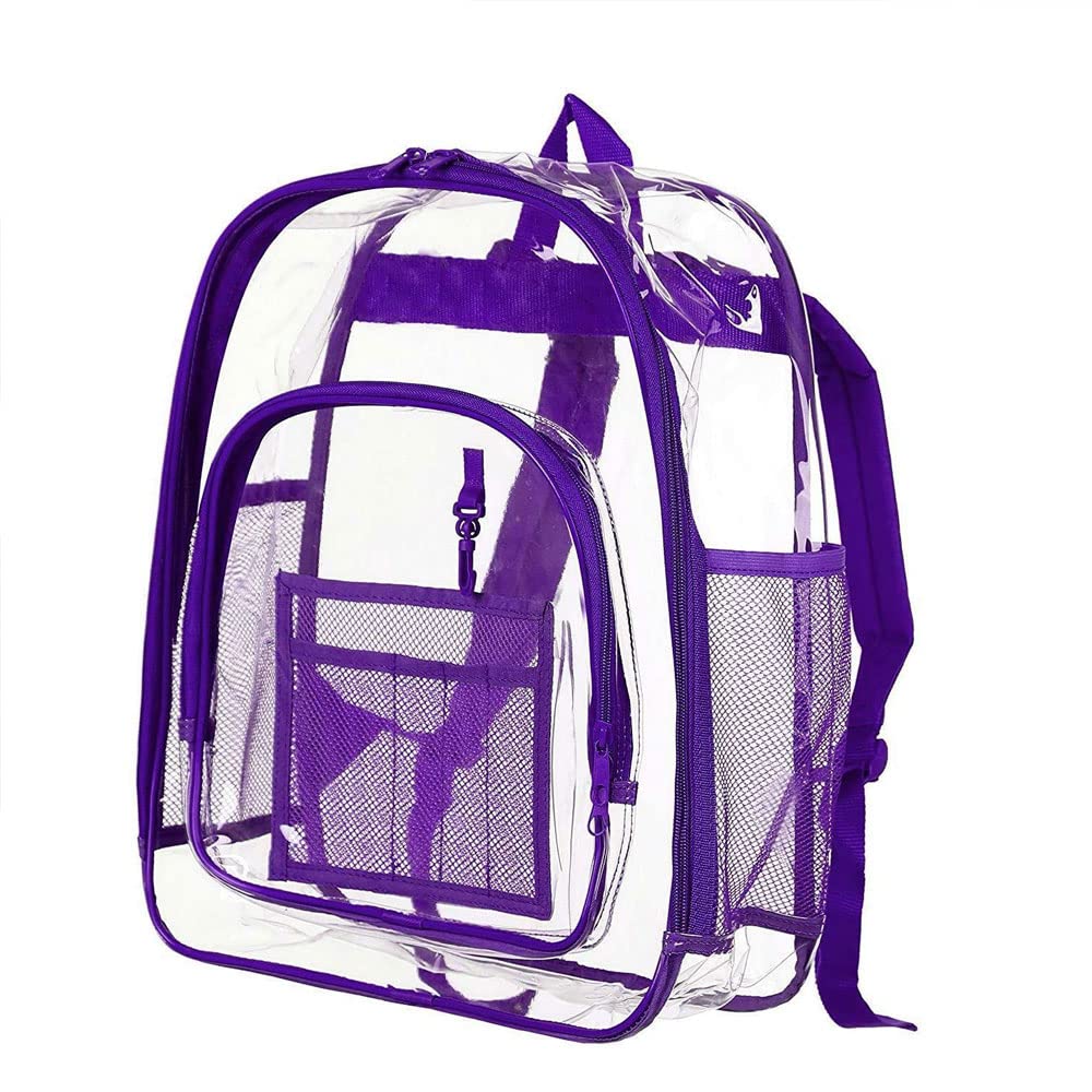 MARGOUNLarge Capacity Clear Backpack PVC Waterproof Heavy Duty See Through Backpack Bookbag School Bag with Adjustable Straps for School, Work, Travel, College 42 * 33 * 15cm