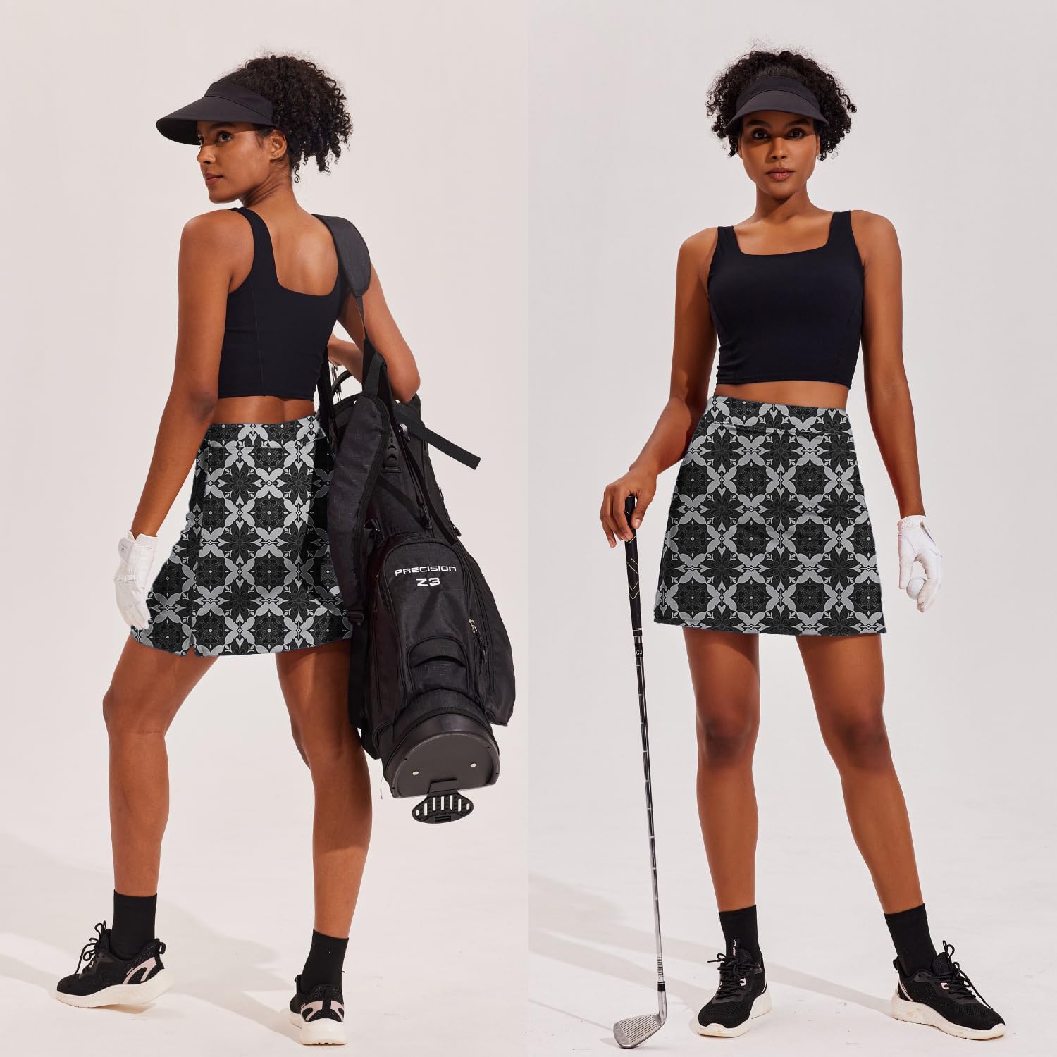 Ekouaer 16“ Golf Skorts for Woman with Inner Pockets Silicone Grippers Tennis Skirt Quick Dry Athletic Pickleball Skort - Image 2