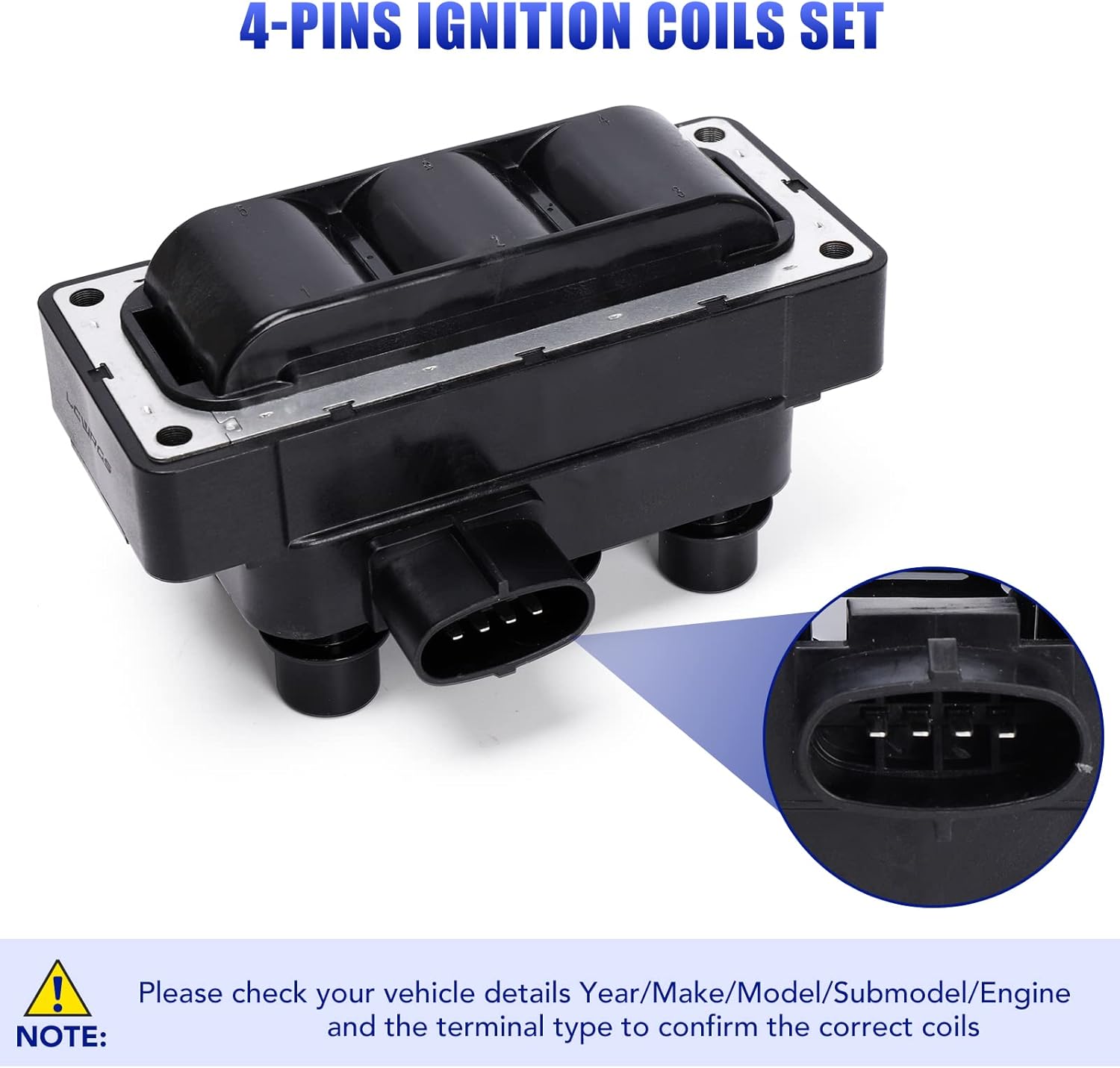 Ignition Coil Pack for Ford Ranger Explorer Mustang Aerostar Taurus Mercury Mountaineer 4.0 1995 1996 1997 1998 1999 2000 2001 2002 2003 2004 2005 2006 2007 2008 2009 FD480 DG455 DG452