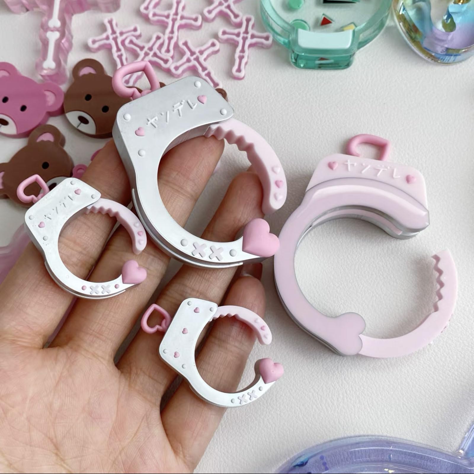 Collana con ciondolo a forma di cuore lucido a forma di cuore, in silicone e resina epossidica, per San Valentino