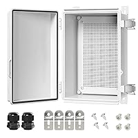 Vista 29 de LeMotech Caja Eléctrica, IP67 Impermeable con Bisagras Cubierta Transparente Pestillo de Acero Inoxidable Caja de Conexiones, Carcasa Eléctrica