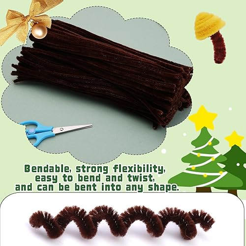 Miniatura 3 de LUNARM 280 limpiapipas, limpiapipas para manualidades con tijeras, tallos de felpilla para proyectos de arte y manualidades, tallos de felpilla para