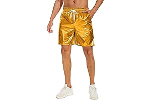 Opulent Men's Gold Shorts: Illuminate Every Occasion