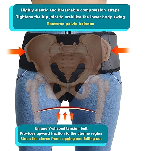 Miniatura 3 de Cinturón de soporte pélvico para el útero para tratar la vejiga caída, el prolapso uterino, las varicosidades vulvares, la disfunción posparto y la