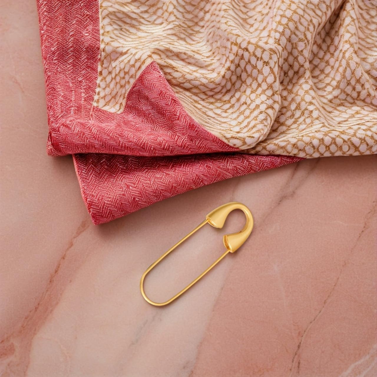 Angoily Metal Brooch Pins 5-Pack Gold Safety Pins for Jewelry Making Clothes Fastener Brooch for Scarves Shawls DIY Crafts