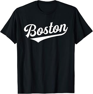 Retro City of Boston Massachusetts BOS International Airport T-Shirt