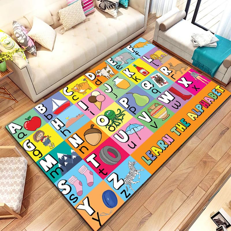 Tapis de zone d'éducation précoce antidérapant et lavable