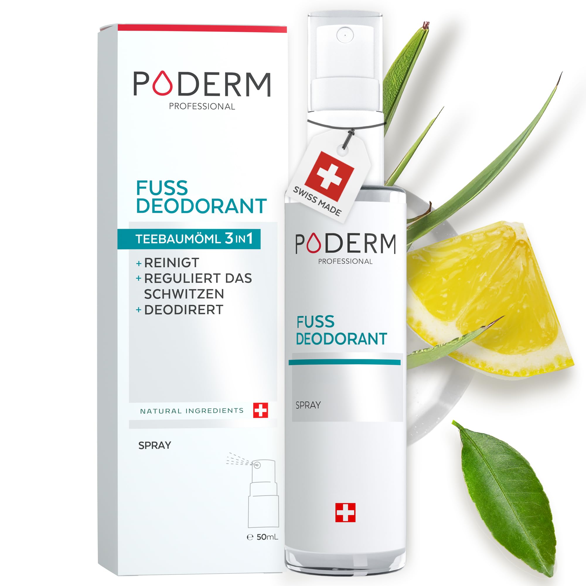 PODERM Fußspray fuer Sportler – Fusspilz-Behandlung