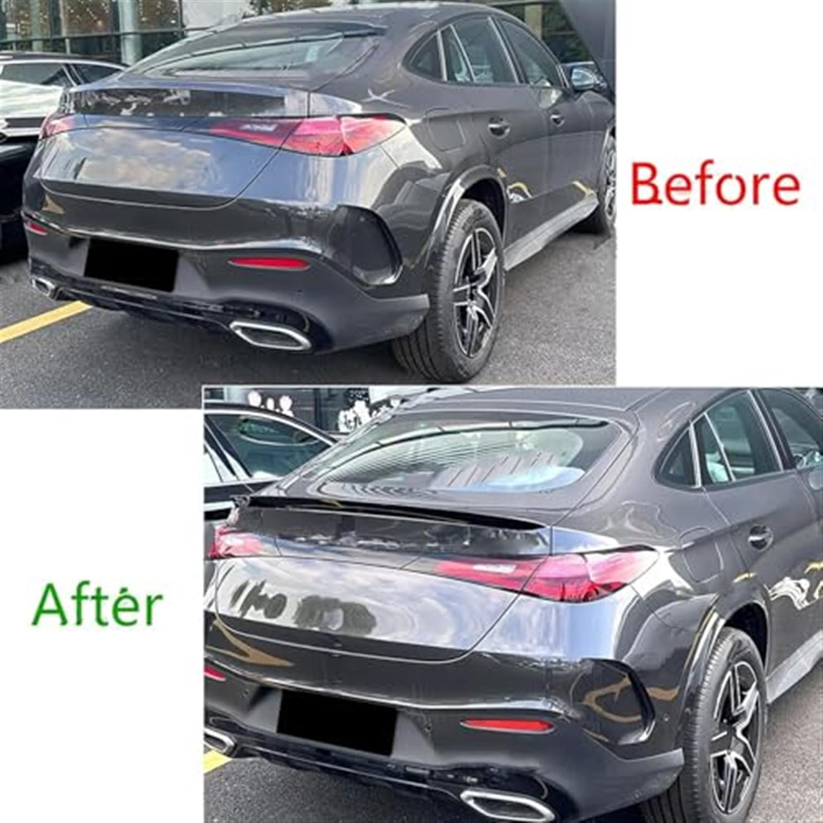 Spojlery tylne bagażnika samochodu Spojler dachowy samochodu Spojler tylny bagażnika Spojler skrzydłowy Body Kit, dla, dla GLC Coupe, dla GLC300 400, dla AMG 2023 2024 Tylny spojler samochodo