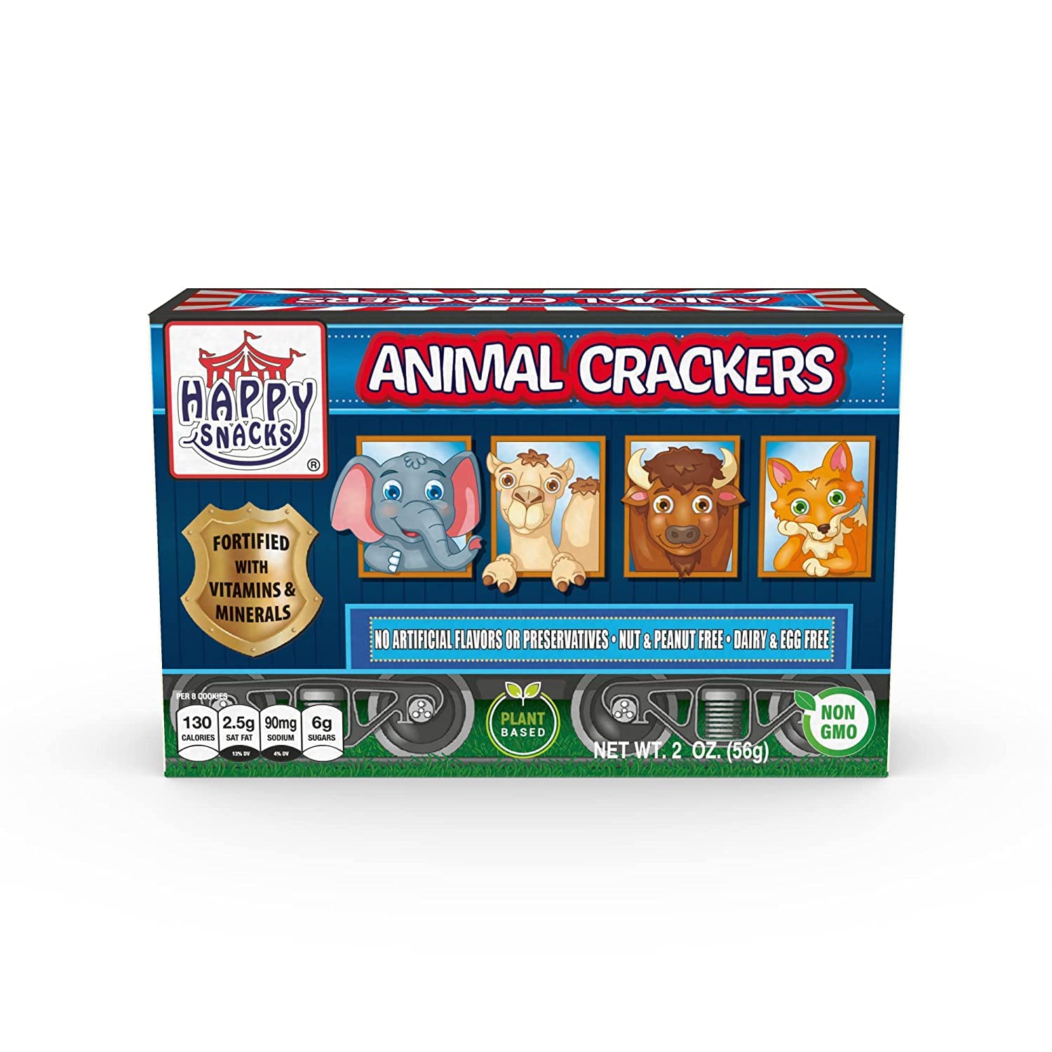 Happy Snacks Animal Crackers Non GMO, Plant Based