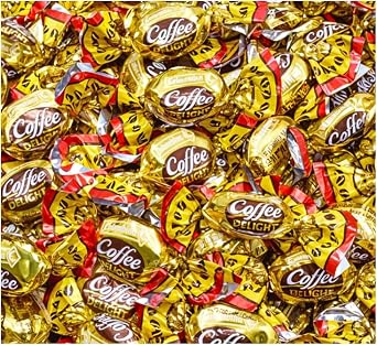 Idea LiftoffTM Coffee Delights Hard Candy 2 Pound Bulk Bag Rich Coffee Flavored Individually Wrapped Candy Perfect for Office, Candy Bowls & Parties