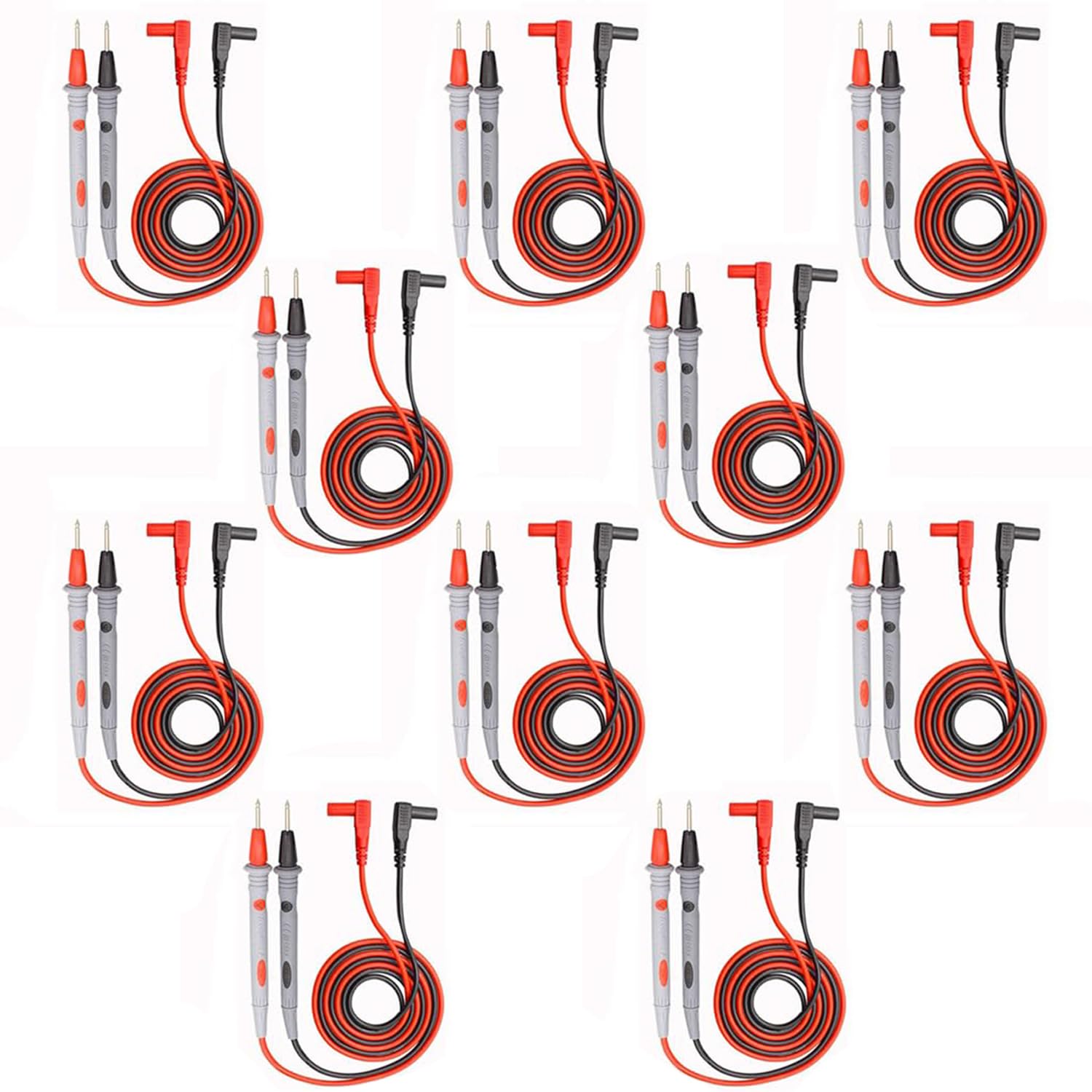 Banana Plug Multimeter Test Leads, 1000V 10A Digital Multi Meter Clamp Tester Probes (20 pcs)