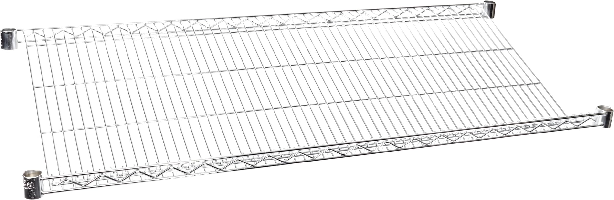 Quantum Storage 1848SL-2 2-Pack Slanted Shelf, Chrome Finish, 400 lb. Load Capacity, 6" H x 48" W x 18" D
