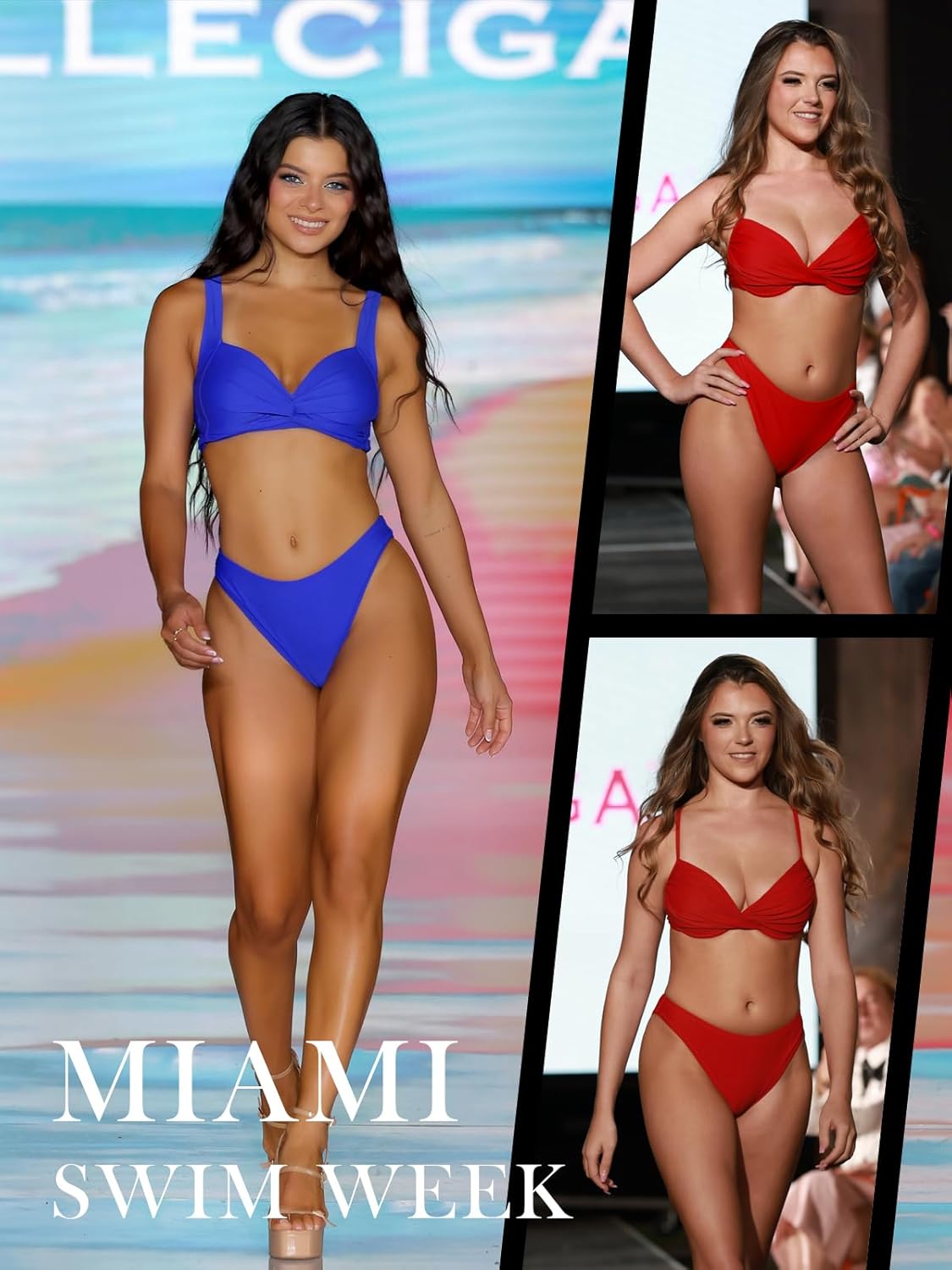 RELLECIGA Women's Cheeky Mid Waisted High Cut Bikini Bottoms - Image 2