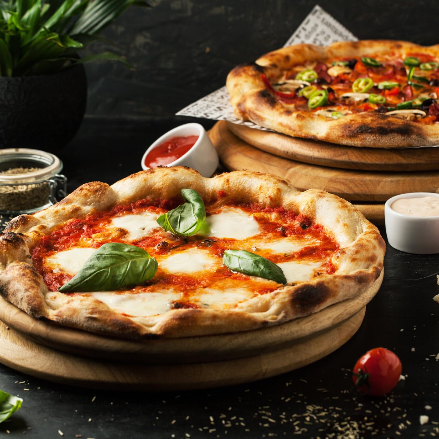 GOURMETmaxx Elektryczny piec do pizzy, do 420°C – z kamieniem do pizzy, regulacja temperatury i timer 30 min. | Mini piekarnik idealnie nadaje się do pieczenia pizzy, chrupiącego chleba i wielu innych