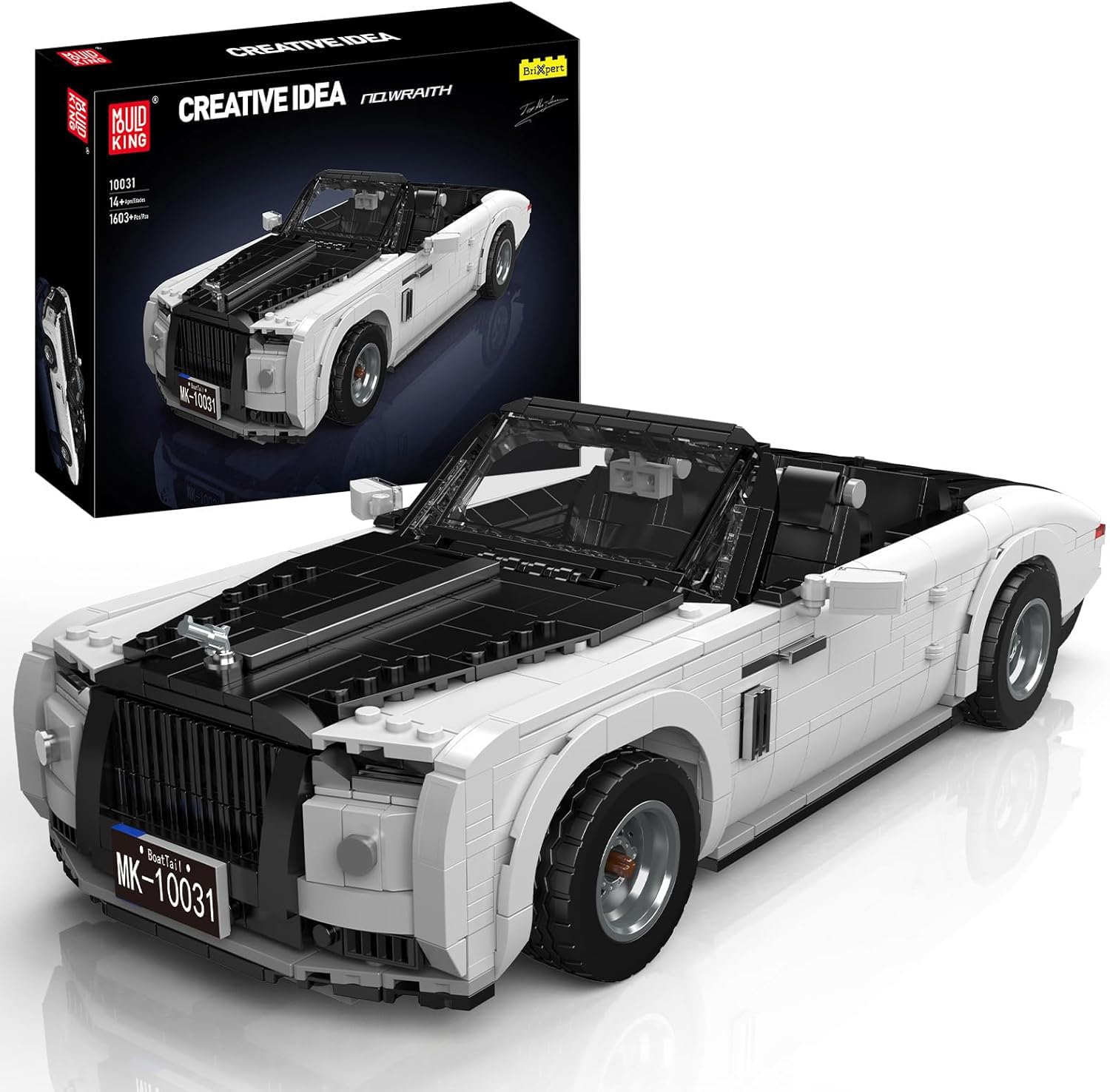 Mould King Sports Car Building Block Kits, MOC Racing Car Model Building Sets,Cars Model Kits for Kids Age 8+/Adults Collections Enthusiasts-1,603 Pieces