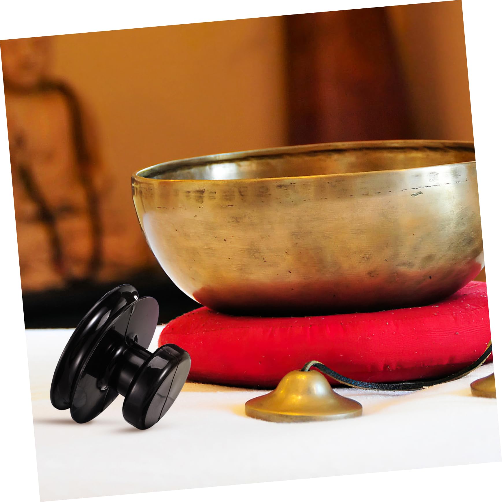 Toyvian 4 Pièces Bol De Bodhisattva Accessoires De Bijoux Poignée De Décoration Poignée De Bol De ée De Sonore Bouddha Ventouse Haut-parleurs Portable Caoutchouc