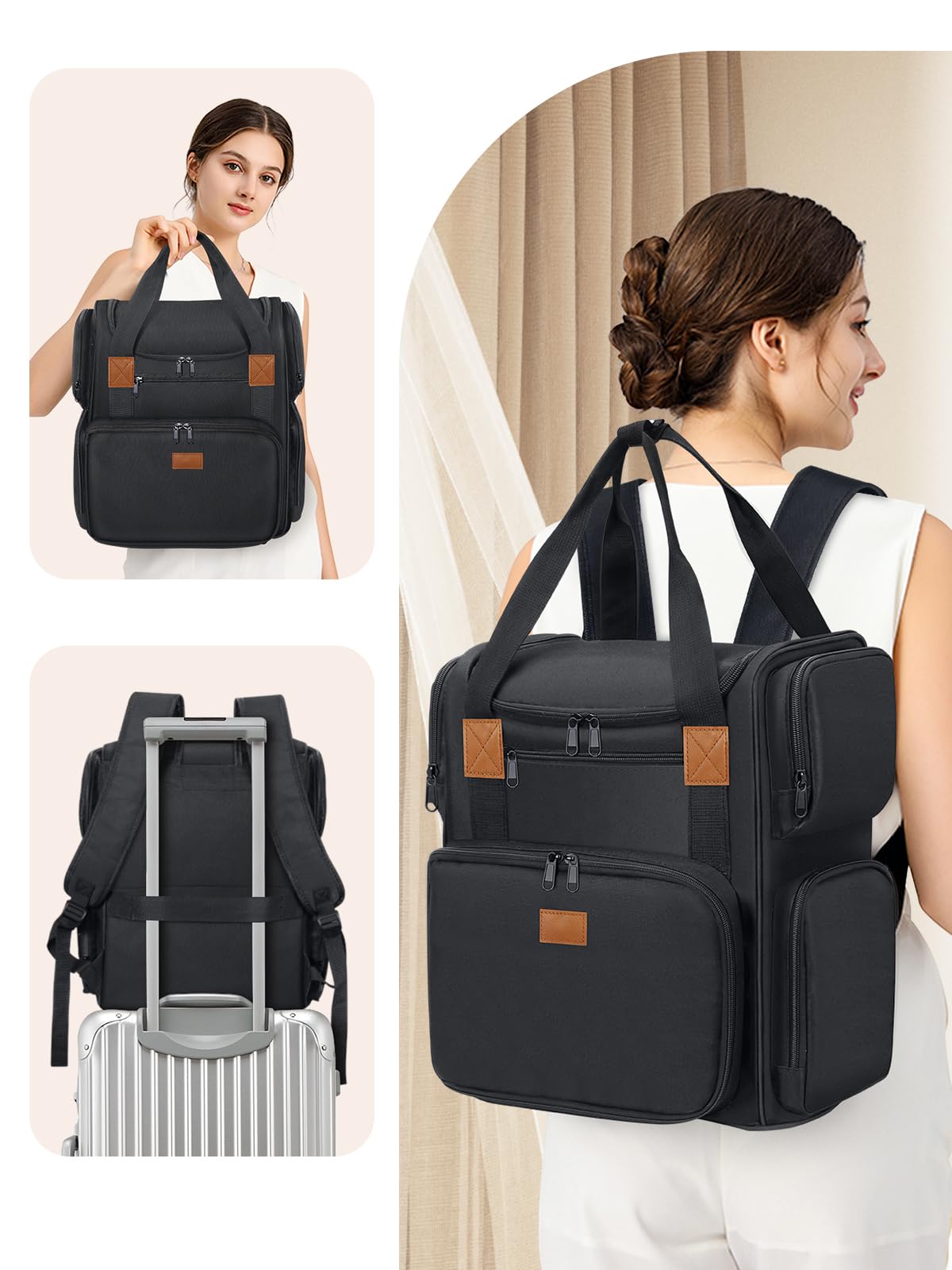 Deciniee Organizer Smalti per Unghie: Porta Smalti Organizer per 84 Flaconi(15 ML) e Lampada per Unghie - Borsa Organizer per Smalti con 2 Sacchetti Rimovibili