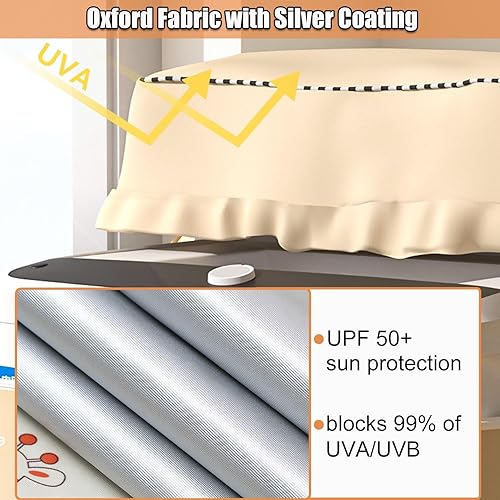 Miniatura 4 de Cubierta de carga superior para lavadora, cubierta impermeable para secadora con cremallera, a prueba de polvo, al aire libre, funda protectora de