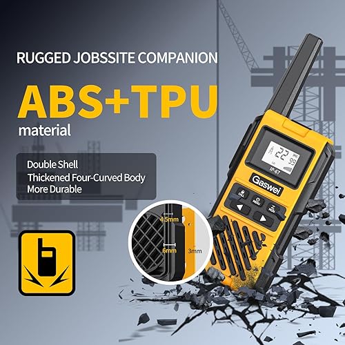 Miniatura 5 de G1pro IP67 - Walkie Talkies resistentes al agua FRS de largo alcance para adultos, radios bidireccionales de emergencia recargables de 2 vatios, 22