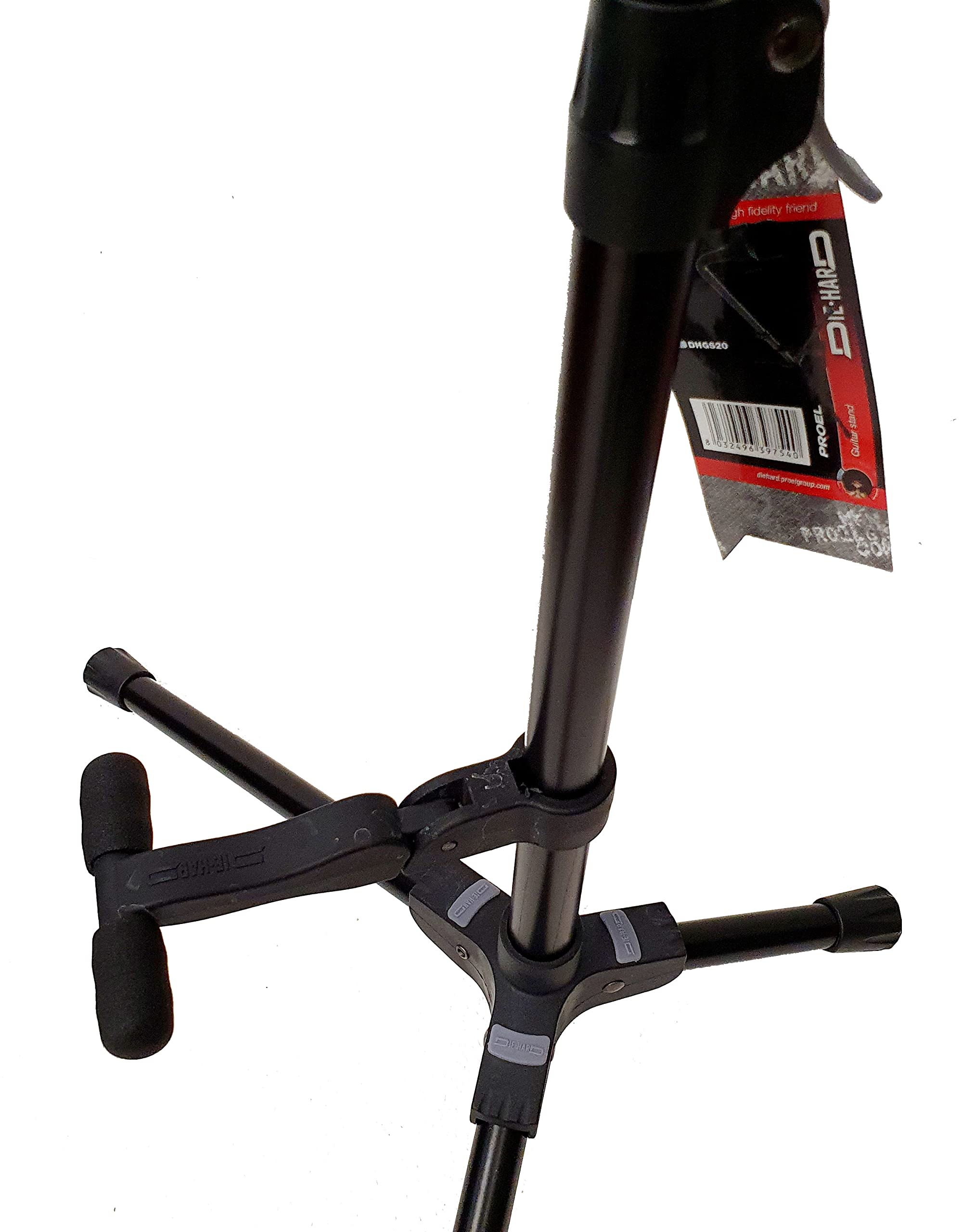ROCKSTAR - Soporte para Guitarra y Bajo Universal GS20DG Automático con Cabezal de Seguridad. Pie de Guitarra al suelo