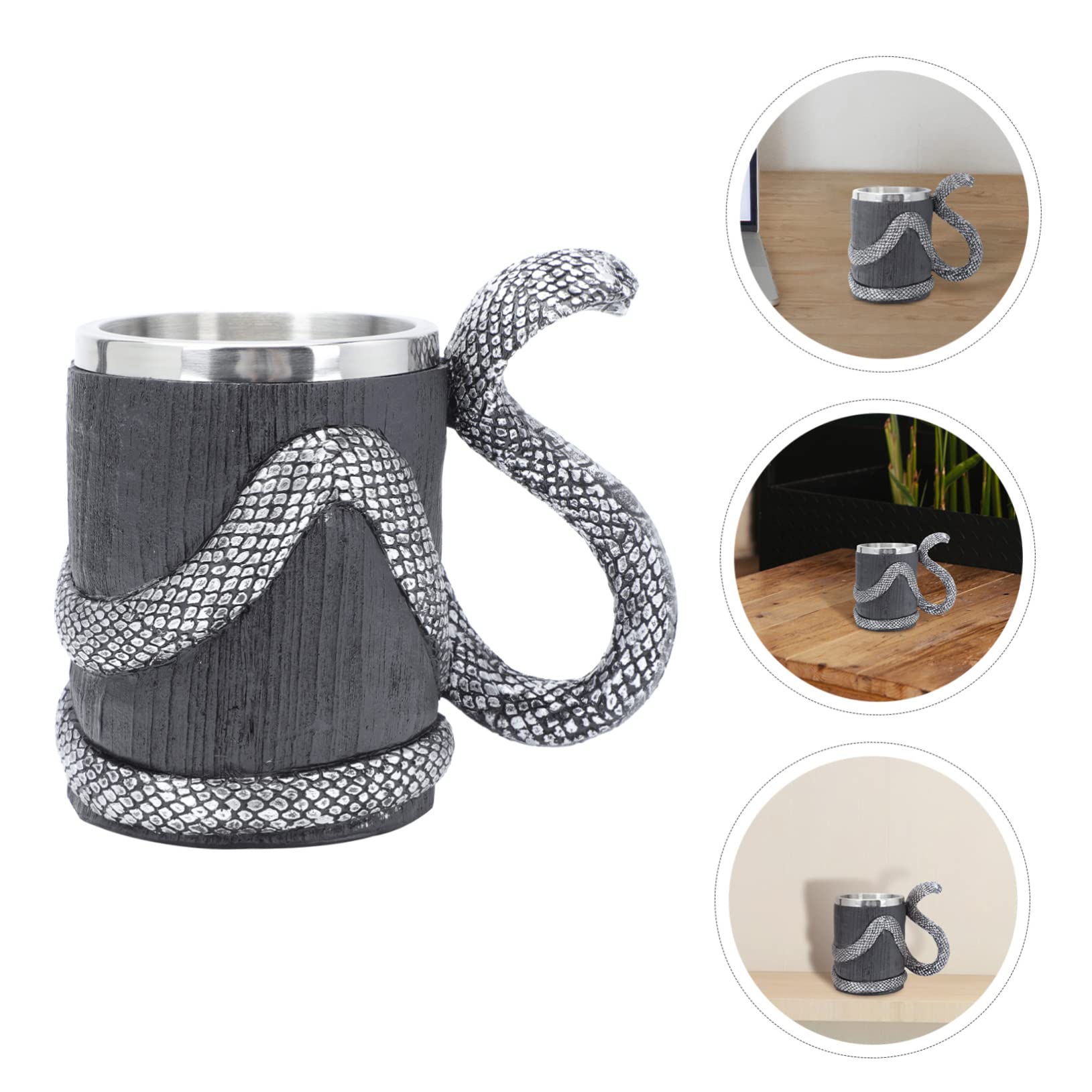 GALPADA Edelstahlbecher für Wasser Milch und Kaffee Mehrzweckbecher aus Hochwertigem Material für Zuhause und Büro Praktischer Getränkebecher Silber Schwarz