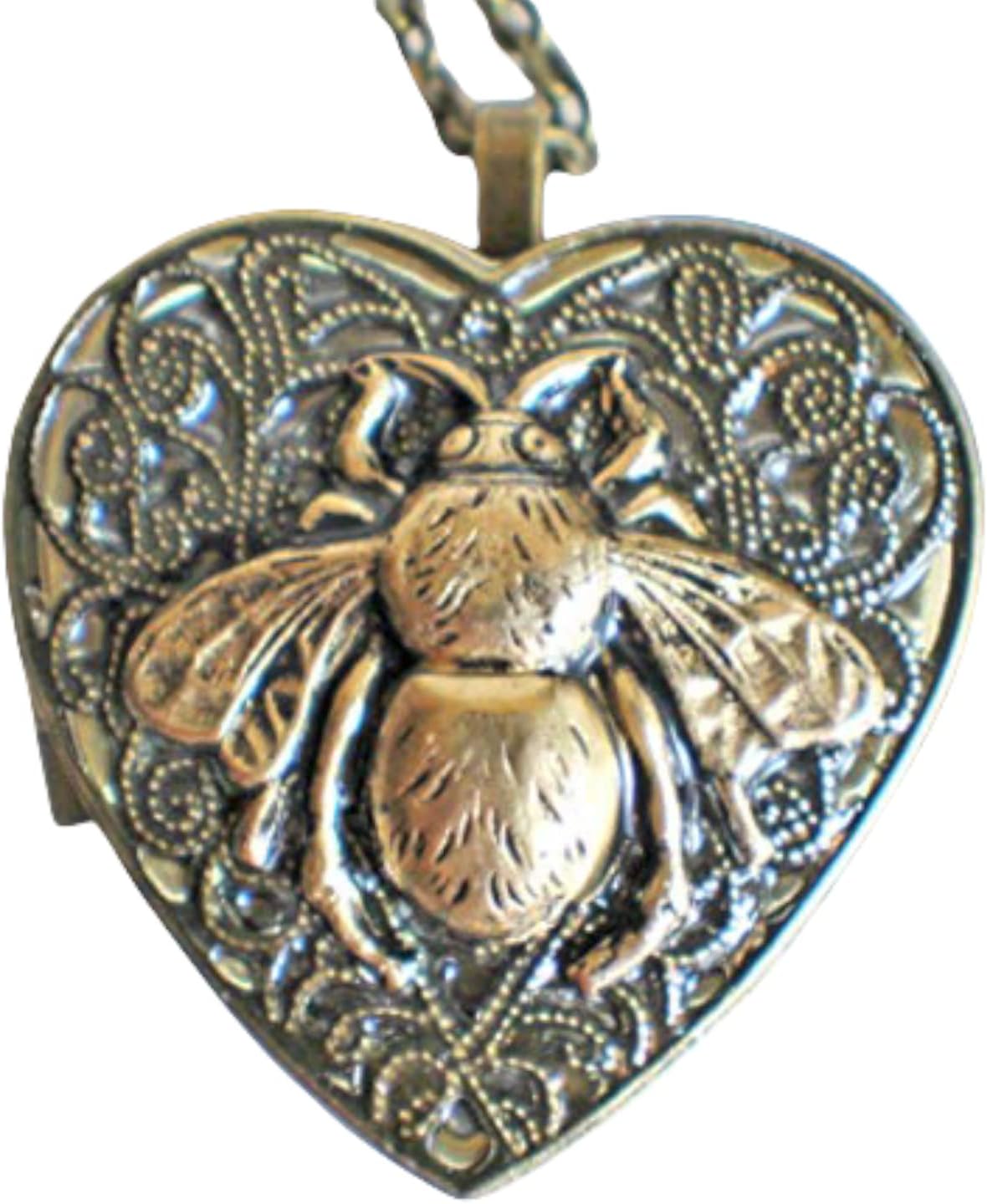 Bronze Bumble Bee Music Box Locket