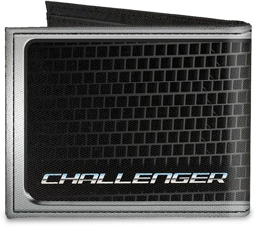 Miniatura 2 de Buckle-Down Billetera plegable de lona Challenger negrarejilla