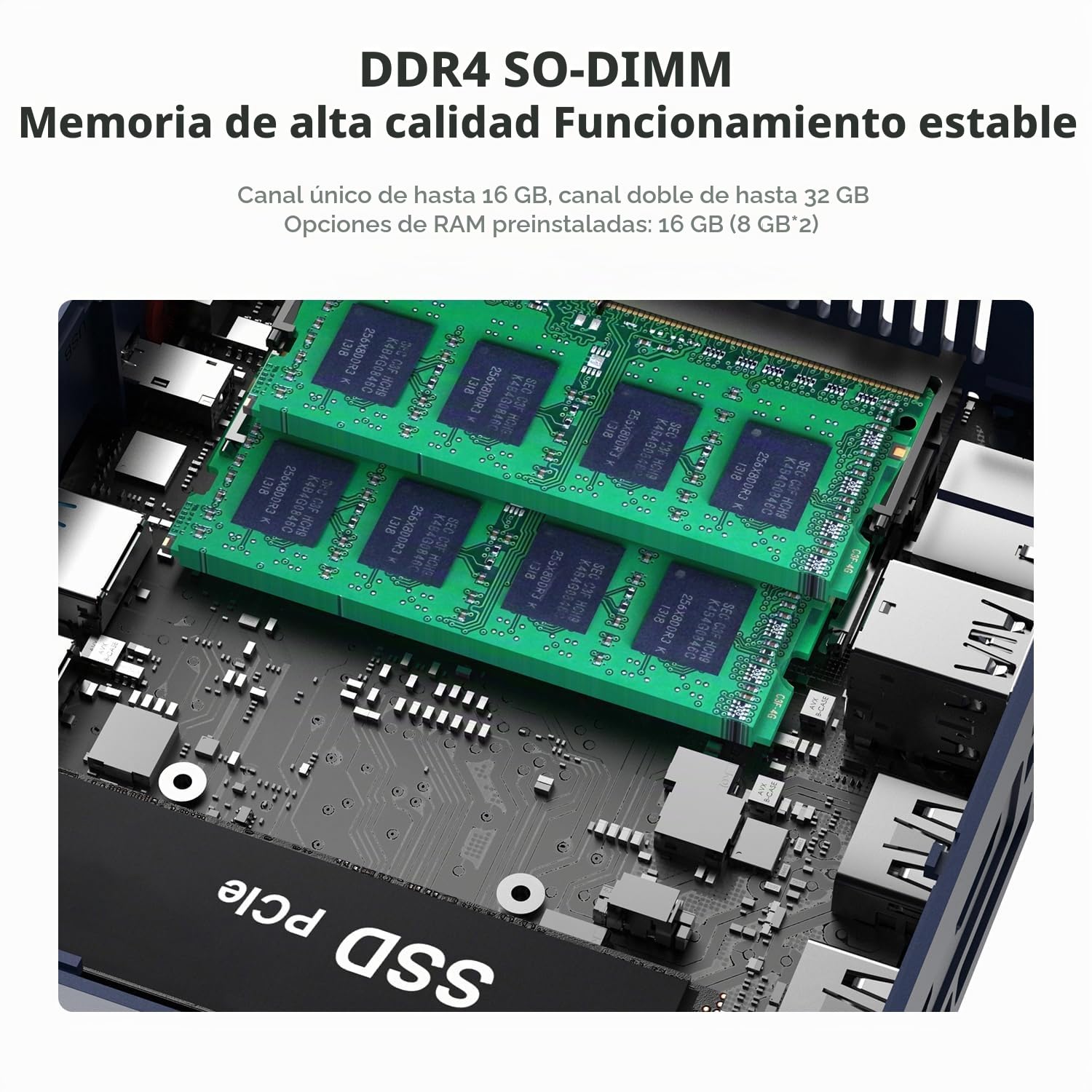 Beelink SER3 3500U Mini PC, AMD Ryzen 5 3500U (4C/8T, hasta 3,7GHz)