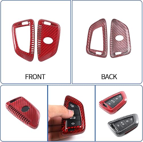 Miniatura 4 de Funda de fibra de carbono real para llavero compatible con Toyota Supra GR A90 A91 MK5 2019-2022, funda inteligente para llave remota, accesorios de