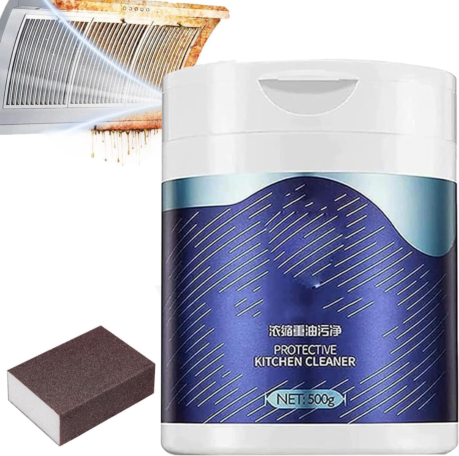 Sponsored Ad – Mof Chef Protective Kitchen Cleaner, Mof Chef Cleaning Powder,Heavy Oil Stain Powder Cleaner, Powerful Foam Rust Remover Kitchen All Purpose Cleaning Powder (1Pcs+Sponge)