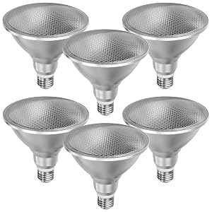 RYTM Pack of 6 PAR38 Spotlight LED Bulb 15 Watt 1500 Lumens 120 Watt Equivalent 60 Beam Angle