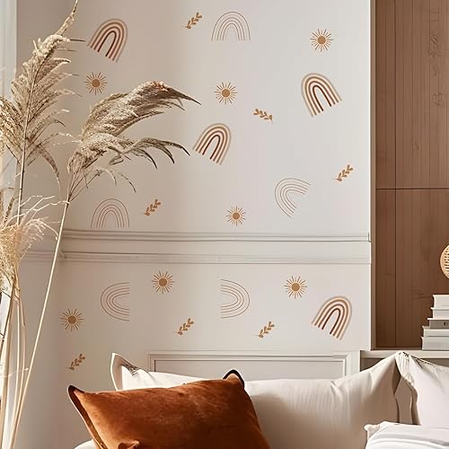 Miniatura 3 de QUCHENG Calcomanías de pared bohemias para dormitorio de niñas, calcomanías de pared extraíbles para habitación de niños, decoración de habitación
