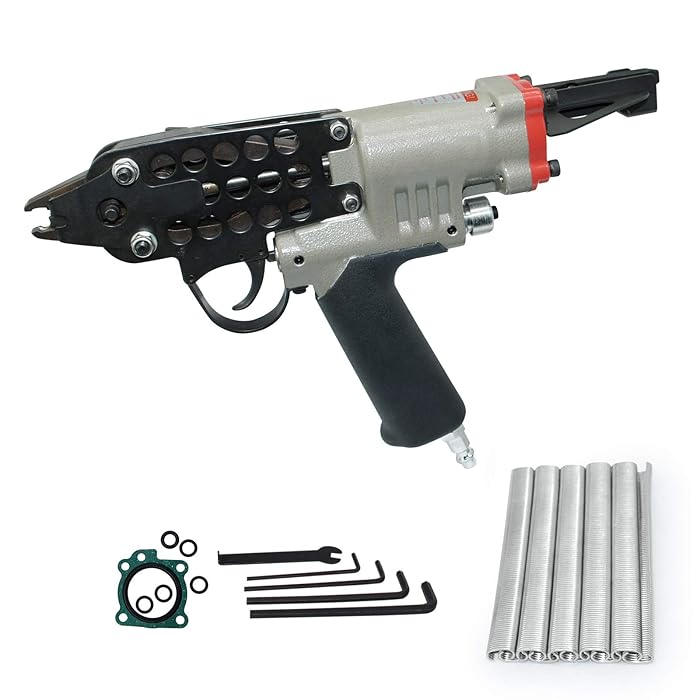 Buy SC760C 16 Gauge 1/2Inch Crown Pneumatic C Ring Stapler Gun Kit Air