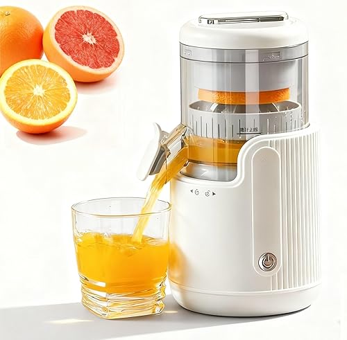 Exprimidor eléctrico de cítricos, exprimidor de limón portátil recargable por USB, operación de un solo toque, máquina exprimidora de naranja